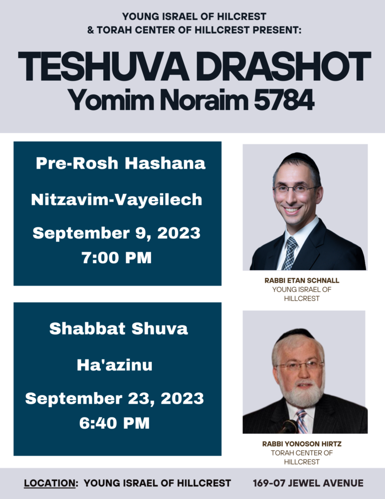 Teshuva Drashot 2023